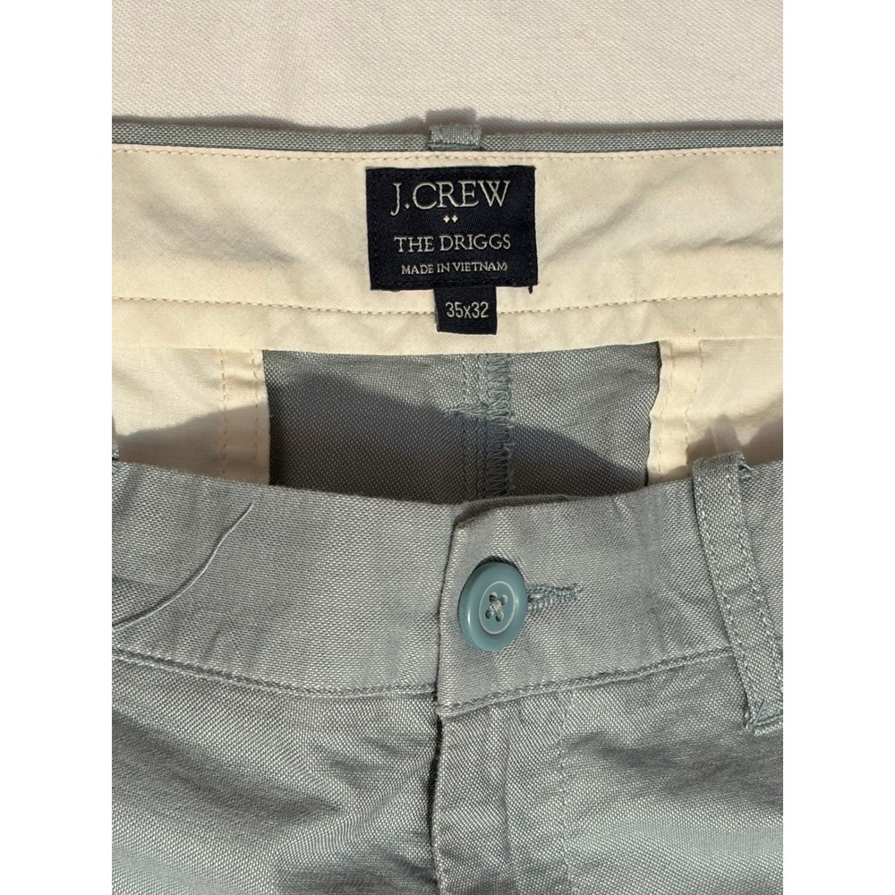 J.Crew The Driggs Slim Fit Chino Pants Mens 35x32 Blue Grey Cotton Blend